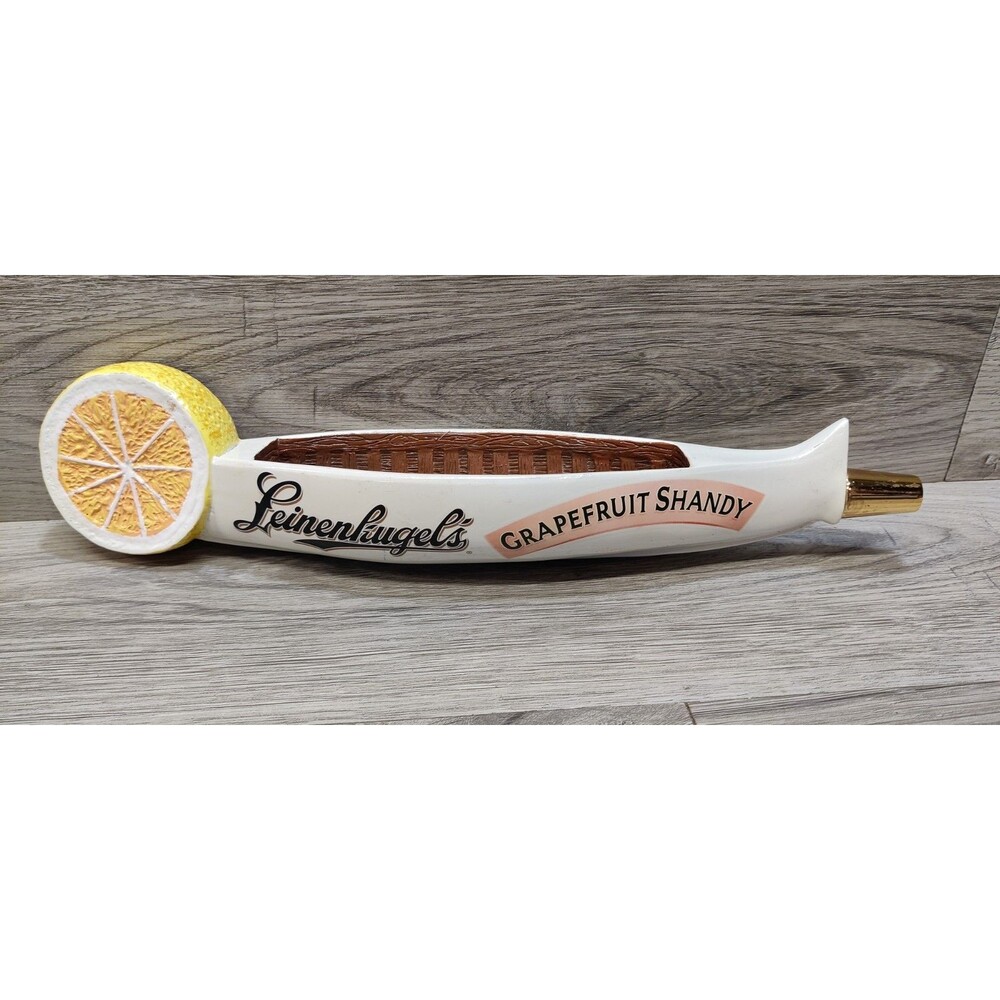 Leinenkugel's Grapefruit Shandy Beer Tap Handle Canoe Slice Grapefruit Top 14.5